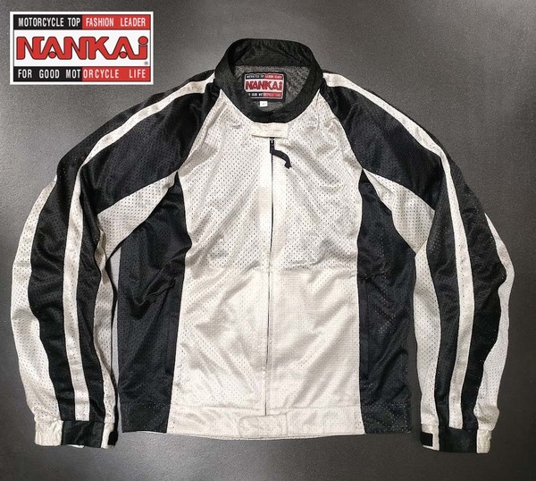 送料無料 超美品 ナンカイ メッシュジャケット L 黒白 NANKAI