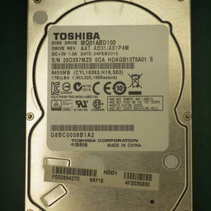 TOSHIBA 2.5インチHDD SATA MQ01ABD100 1000GB 動作確認済(1000020)