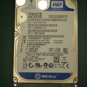 WD 2.5インチHDD SATA WD3200BPVT-16JJ5T0 320GB 動作確認済(320021)