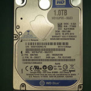 WD 2.5インチHDD SATA WD10JPVX-08JC3T2 1000GB 動作確認済(1000014)