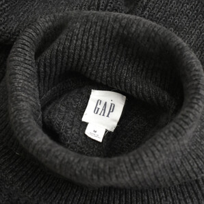GAP ギャップ コットンニット タートルネック セーター チャコール M