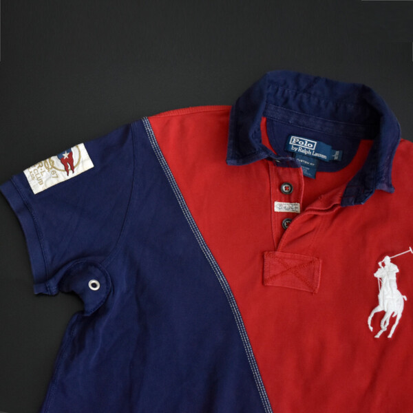 00s POLO by Ralph Lauren ヨットクラブ ポロシャツ フラッグ VINTAGE加工 L ポロ ラルフローレン