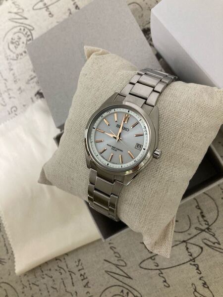 良品! 貴重! セイコー SEIKO ブライツ GS チタン 電波ソーラー ピンクゴールド sagz085