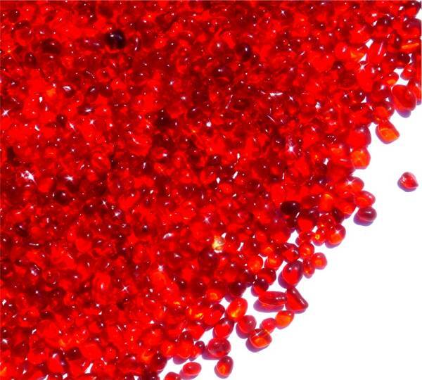 水中でキラキラと輝く 高級感漂う 宝石のようなロメイサンド (ルビーレッド) 1.5kg入り クリスタル 水槽 インテリア