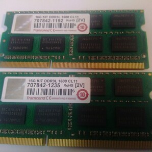 Transcend 【低電圧】 合計16GB(8GB×2枚) PC3L-12800S 16Gネタにも使える! コレクター向け 1192-1235