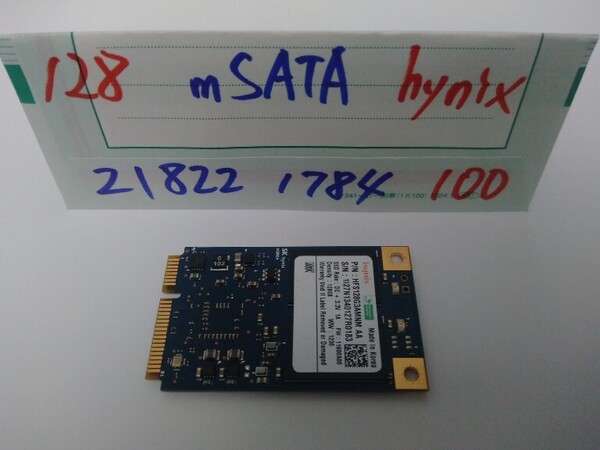 ■ SSD mSATA ■ 128GB (21822時間) hynix 正常判定 送料無料