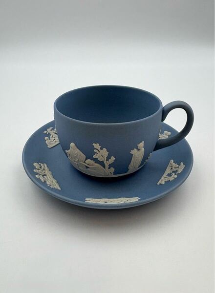 WEDGWOOD ウェッジウッド ジャスパー 陶磁器 ペールブルー カップ&ソーサー