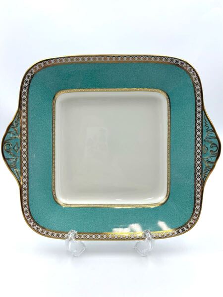 WEDGWOOD ウェッジウッド ユーランダー パウダー ターコイズ 27.5cm スクエアプレート