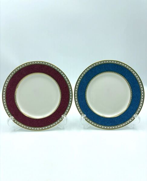 WEDGWOOD ウェッジウッド ユーランダー パウダールビー パウダーブルー 17.5cm ケーキ皿 デザート プレート 2枚セット