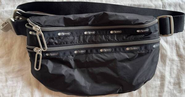 レスポートサック 黒 ショルダーバッグ ウエストポーチ 高級モデル 保管品 ボディバッグ