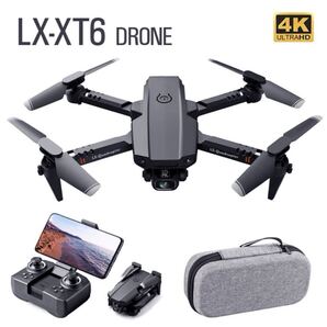 バッテリー2本 100g以下規制外 RCドローン ラジコン ドローン カメラ付き 4k 子供 初心者 折りたたみ式 プレゼント 収納ケース付き LX-XT6