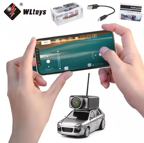 XK WItoys 6401 FPV リアルタイム スマホ操縦 ラジコン SUV 1/64 ミニ RC カー 2.4GHz ジャイロ付き カメラ付き 子供 生中継 Wi-Fi レース