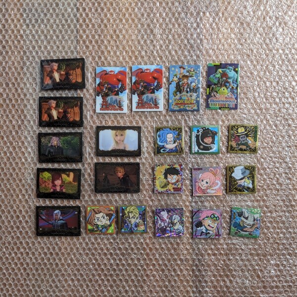 ジョジョの奇妙な冒険 ワンピース キングダムハーツ ウエハース 封入 シール トレカ 未開封 KINGDOM HEARTS memorial collection