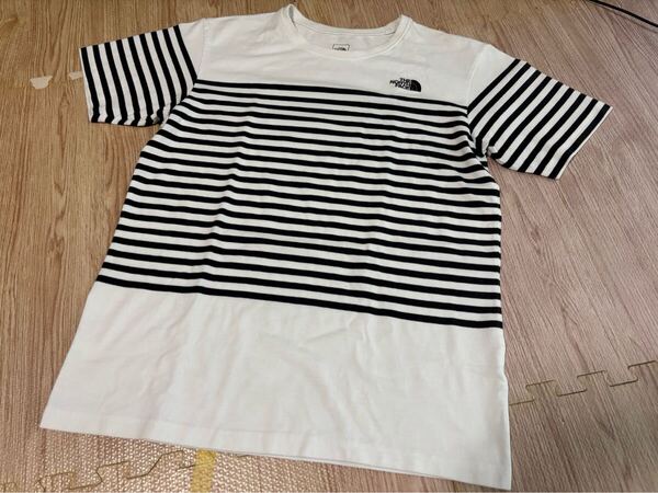 ☆ザ ノースフェイス★ボーダー 半袖Tシャツ★Lサイズ☆白黒☆送料込み !!THE NORTH FACE