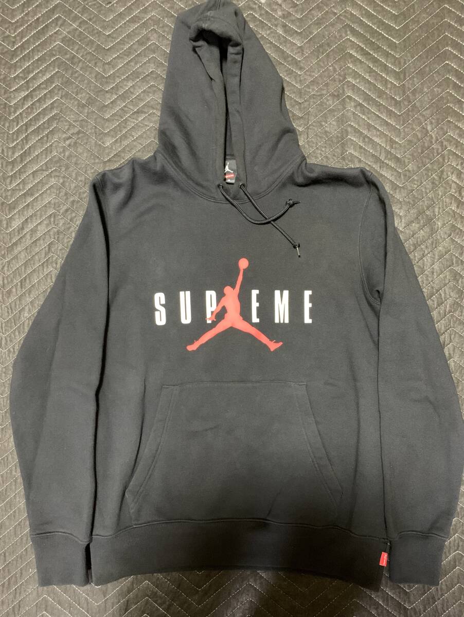 中古 Supreme x Jordan Hooded Sweatshirt Buy Supreme x Jordan Hooded Sweatshirt 'Black' - FW24SW1 BLACK | GOAT