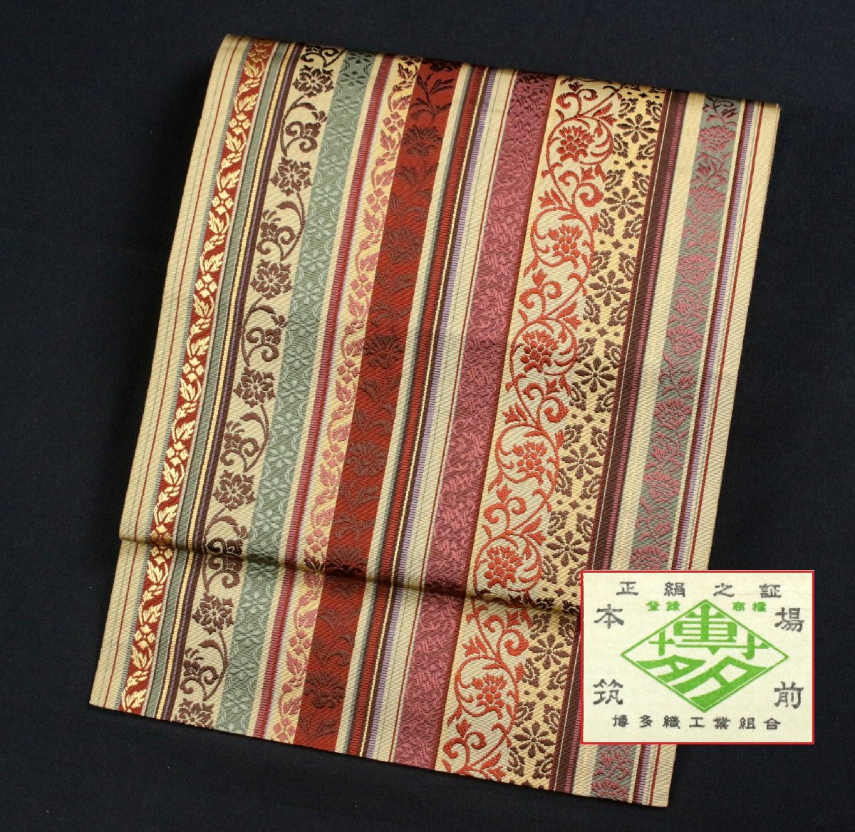 楽天市場】【新古品】 名古屋帯 未使用 正絹 九寸 全通 網織紬