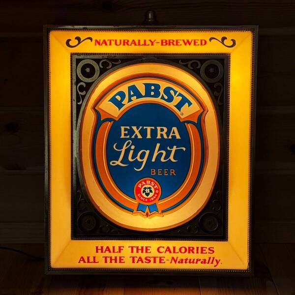 Pabst Blue Ribbon ライトサイン 壁掛け 照明 パブスト ビール ライト 看板 ビンテージ