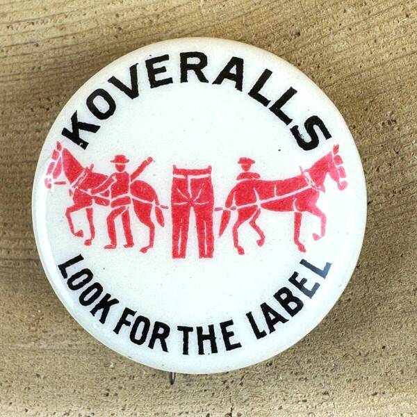 LEVI’S リーバイス 缶 ピン バッジ KOVERALLS ビンテージ ヴィンテージ デニム ジーンズ Gジャン ディスプレイ バナー 501 506 507 557 XX