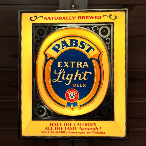 Pabst Blue Ribbon ライトサイン 壁掛け 照明 パブスト ビール ライト 看板 ビンテージ