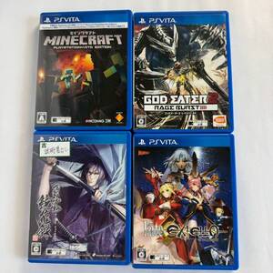 PSVITA ゲームソフト 4本b まとめ売り マインクラフト/ゴッドイーター2など F2 R7529