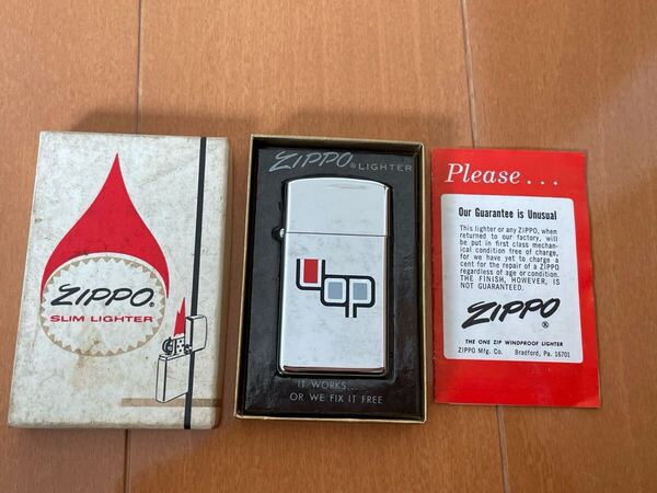 ZIPPO 1968年製 スリムライター 箱付き ジッポー オイルライター 喫煙具 喫煙グッズ
