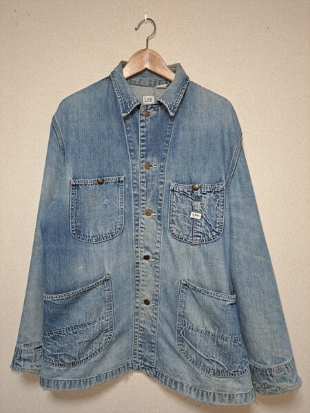 70s Lee 91-J カバーオール デニムジャケット XL 大きいサイズ USA製 ヴィンテージ