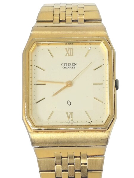 【電池交換済】CITIZEN シチズン T4-360290 メンズ 腕時計 ゴールド ヴィンテージ レア 希少 中古動作品 本体のみ 腕周り17cm