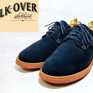 アメリカ製【美品】WALK OVER ウォークオーバー 上質 スエード プレーントゥ ネイビー 紺 US8.5(約26.5cm)USA製