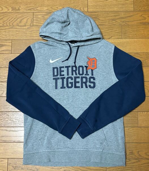 MLB DETROIT TIGERS MEN’S HOODIE (NIKE) size-M(着丈62身幅56) 中古(美品) 送料無料 NCNR