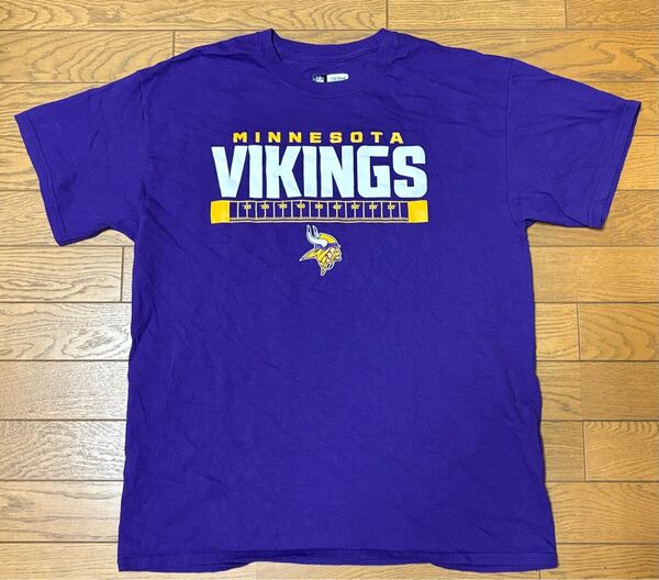 NFL MINNESOTA VIKINGS MEN’S SHORT SLEEVE T-SHIRTS size-L(着丈69身幅54) 中古(美品) 送料無料 NCNR