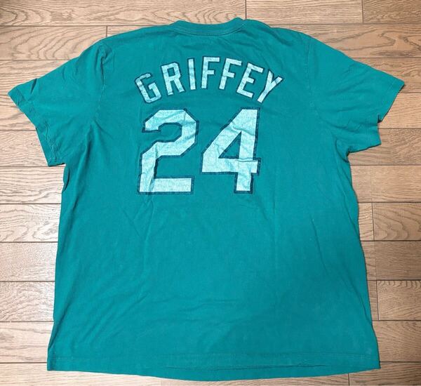MLB SEATTLE MARINERS #24 “GRIFFEY” MEN’S SHORT SLEEVE T-SHIRTS (NIKE 80”s-90”s) size-XL(着丈70身幅57) 中古 送料無料 NCNR