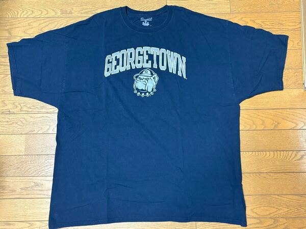 NCAA UNIVERSITY OF GEORGETOWN MEN’S SHORT SLEEVE T-SHIRTS (Champion) size-3XL(着丈79身幅69) 中古(美品) 送料無料 NCNR