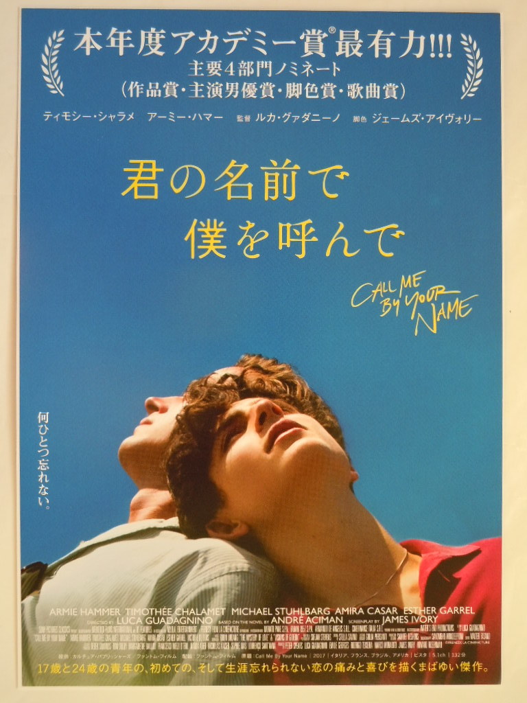 君の名前で僕を呼んで」海外版ポスタービジュアル - アーミー