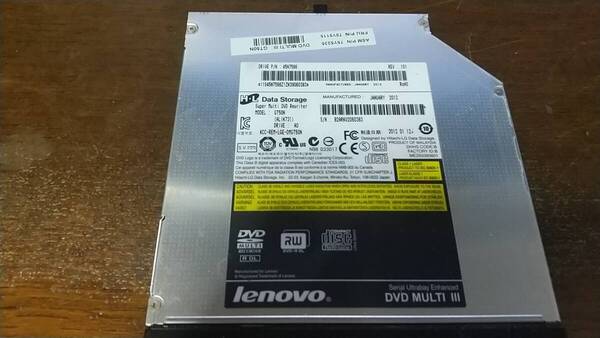 中古美品 動作品 Lenovo製 ThinkPad T510/T520用 Lenovo純正、日立LG製、内蔵用、DVDスーパマルチドライブ (オマケ DVD-ROMドライブ 2台)