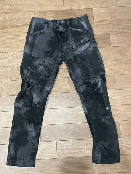 【送料無料】G-STAR RAW Rovic Zip 3D Regular Tapered Pants W30xL32 黒マルチカラー