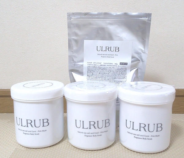 ULRUB ウルラブ ボディスクラブ 460g 3個 パウチタイプ 1袋 スクラブ ボディソープ 詰め替え