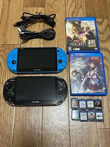 SONY PlayStation Vita 本体 PCH-2000 PCH-1000 ソフト 大東亜興亡史3 マインクラフト fate Re:ゼロ みんなのゴルフ6 他10本セット PSVITA