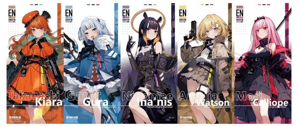 ホロライブ 森カリオペ 小鳥遊キアラ 一伊那尓栖 がうる・ぐら ワトソン・アメリア プレイマット
