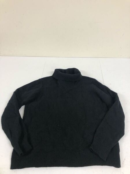 送料無料★UNIQLO ユニクロ★ハイネック ニット タートルネックニット セーター★メンズ XLサイズ★ブラック#70402sjj35