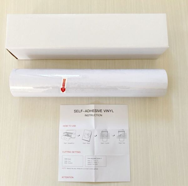 EPRCUT カッティングシート 白 光沢あり (約30cmx450cm) DIY 車 防水耐候 屋内屋外 カッティング用シート 全てのカッティングマシンに対応