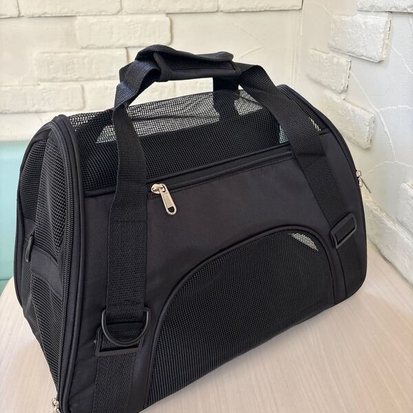 ペットキャリー ショルダー 手提げ 猫・小型犬用 5kg耐荷重 3way キャリーバッグ お洒落 通気性 折りたたみ おでかけ 旅行 通院等に