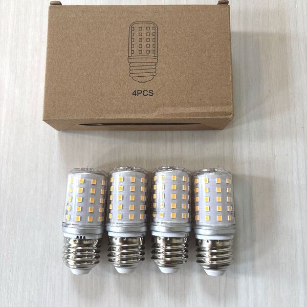 ZSSXOLED LED電球 E26 6W 広配光 60W形相当500LM 省エネ省電力高輝度 360°照明 LEDシャンデリア電球 家庭照明 密閉器具対応(電球色 4個入)