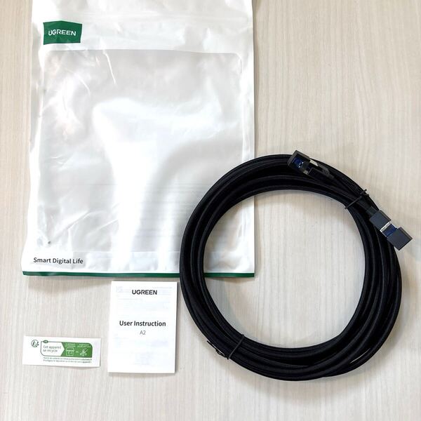 UGREEN LANケーブル CAT8 (5M) メッシュケーブル コネクタ 超光速40Gbps/2000MHz 爪折れ防止 シールド モデム ルータ PS3 PS4 Xbox等に対応