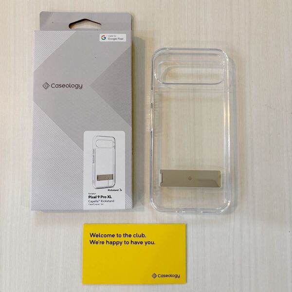 Caseology Google Pixel9 Pro XL ケース【キックスタンド付き】米軍MIL規格 保護力 衝撃吸収/カペラ・キックスタンド(クリア・アイボリー)