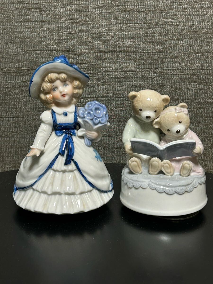 美品】人形 オルゴール 回転人形 置物 インテリア 工芸品 美術品