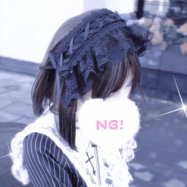 ブラック レースアップ ボンネット風 ヘッドドレス ロリータ 姫系 量産型 地雷 サブカル コスプレ コンカフェ ゴスロリ 病みかわいい Y2K