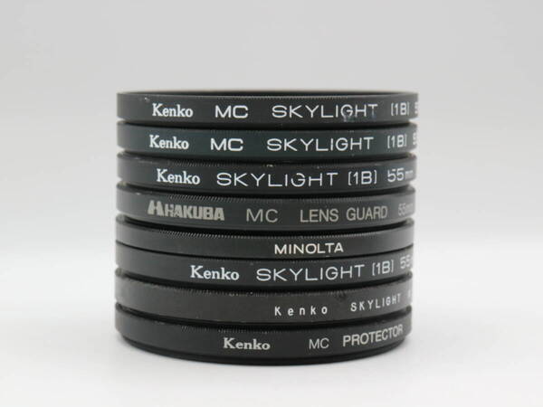 L1651【8点+1点おまけ】55mm レンズフィルター 一眼レフカメラ Kenko HAKUBA MINOLTA ケンコー ハクバ カメラ用 UV 保護
