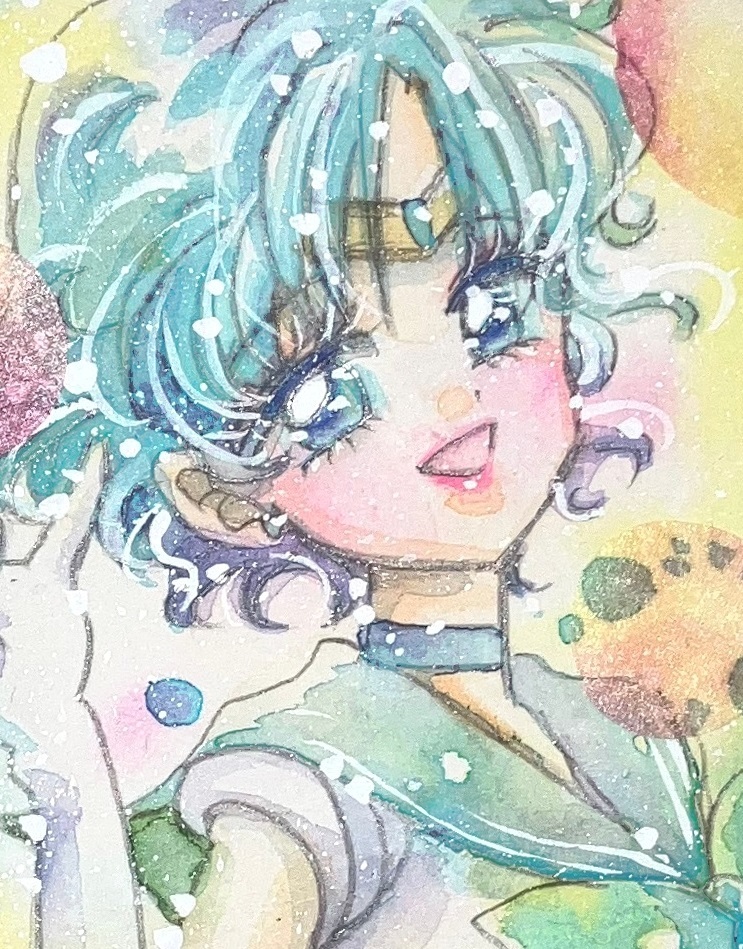 美少女戦士セーラームーン 水野亜美イラスト直筆サイン色紙 Yahoo!オークション -「水野亜美 イラスト」(手描きイラスト) の