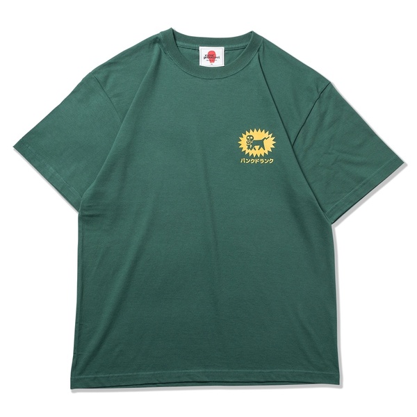 パンクドランカーズ■送料込■ドクロネコ Tシャツ■グリーン■PUNK DRUNKERS ソフビ フィギュア 宅急便 猫 ロリクレ ハオミン クロネコ