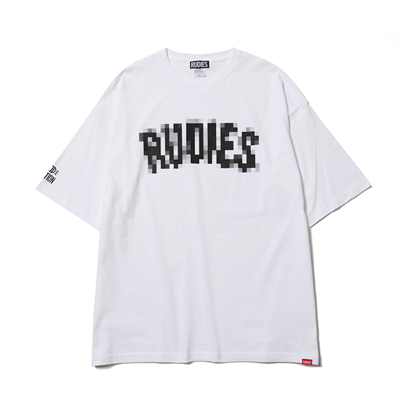 RUDIES ルーディーズ■送料込■モザイク ビッグ Tシャツ 白■アウトドア ロックバンド ロリクレ マモミ 京都大作戦 10feet スケートボード